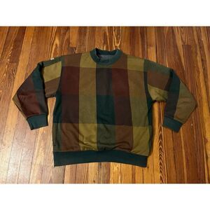 Gore Wind Stopper VTG 90s Mens L MulticolorLined Knit Crewneck Sweater USA